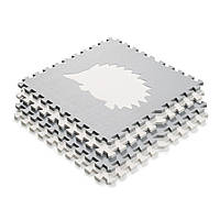 Мат-пазл дитячий килимок-пазл EVA 60х60х1,5 cm - 9 частин Звірятка мат татамі