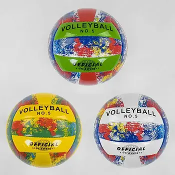 М'яч Волейбольний З 40216 (80) 3 види, матеріал м'яка EVA, 230 грам, гумовий балон