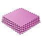 Мат-пазл EVA 60х60х1cm 1 шт Рожевий, Дитячий килимок пазл 60х60, Мат татамі, фото 3
