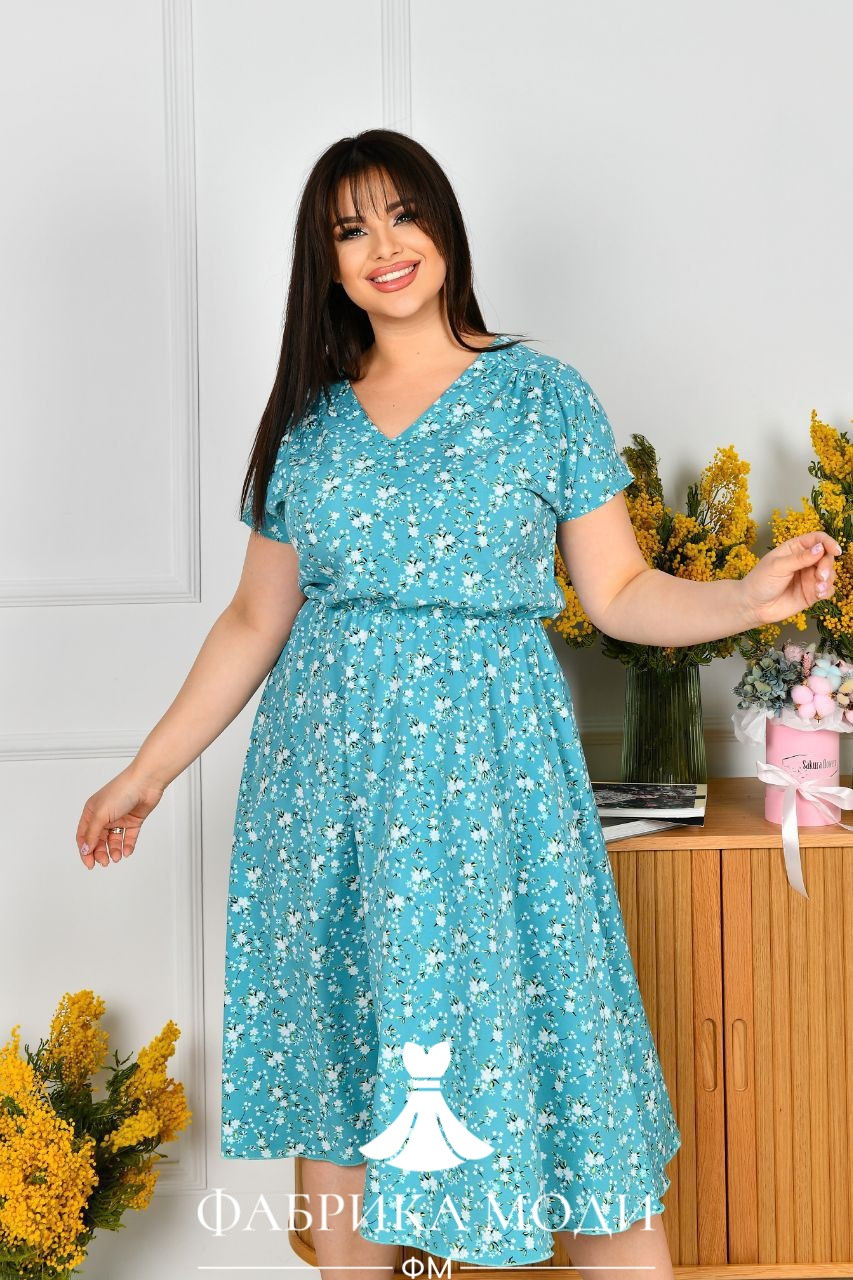 Легка літня сукня у великому розмірі Україна Розміри: 48-50, 52-54, 56-58