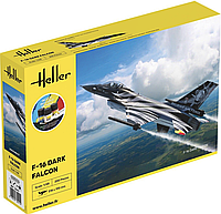 Сборная модель самолета Heller 35411 F-16 Dark Falcon - Starter Kit 1/48