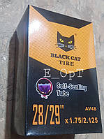 Камера 28×1.75/2.125 AV48 BLACK CAT самоклейка. Камера 28 з гелем