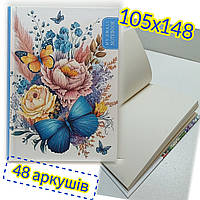 Блокнот 105х148мм / 48 аркушів, чистий аркуш / Записная книга / 7344-23126