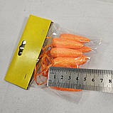 Великодній декор блискуча штучна морква з петелькою 5см, 1уп 10шт, фото 2