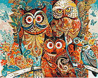 Картина по номерам Волшебные совы 40x50 см Brushme Разноцветный (2000002775874)