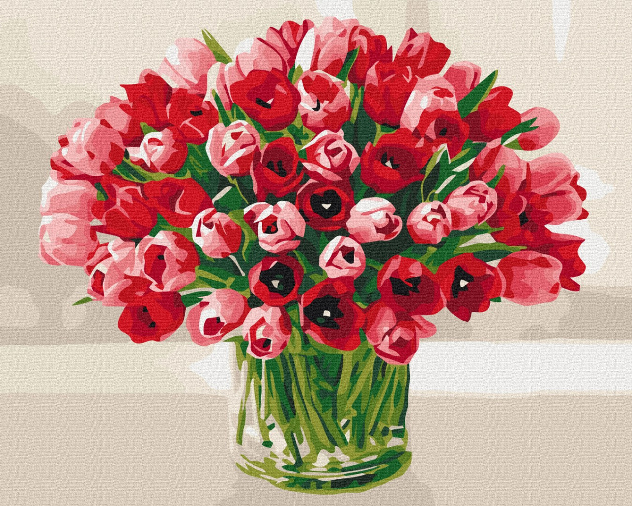 Картина за номерами Brushme 50*60 Букет тюльпанів для коханої