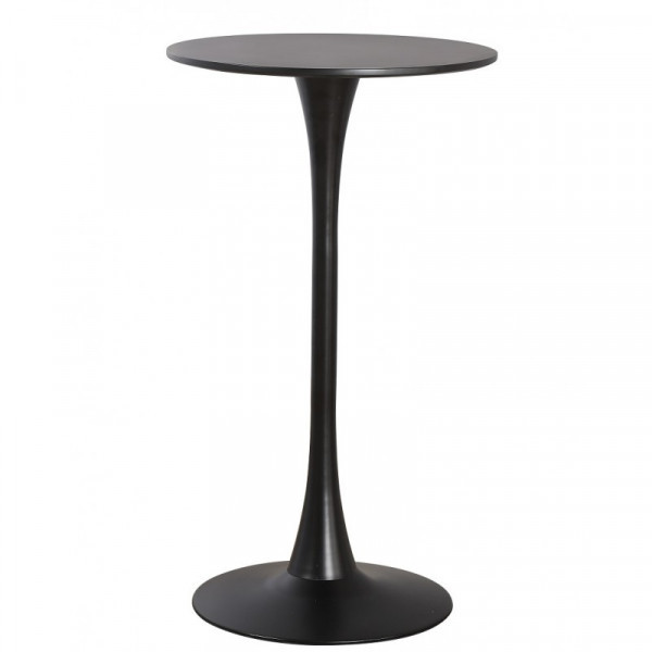 Барний стіл Тюльпан-Н високий круглий D-60 см чорний