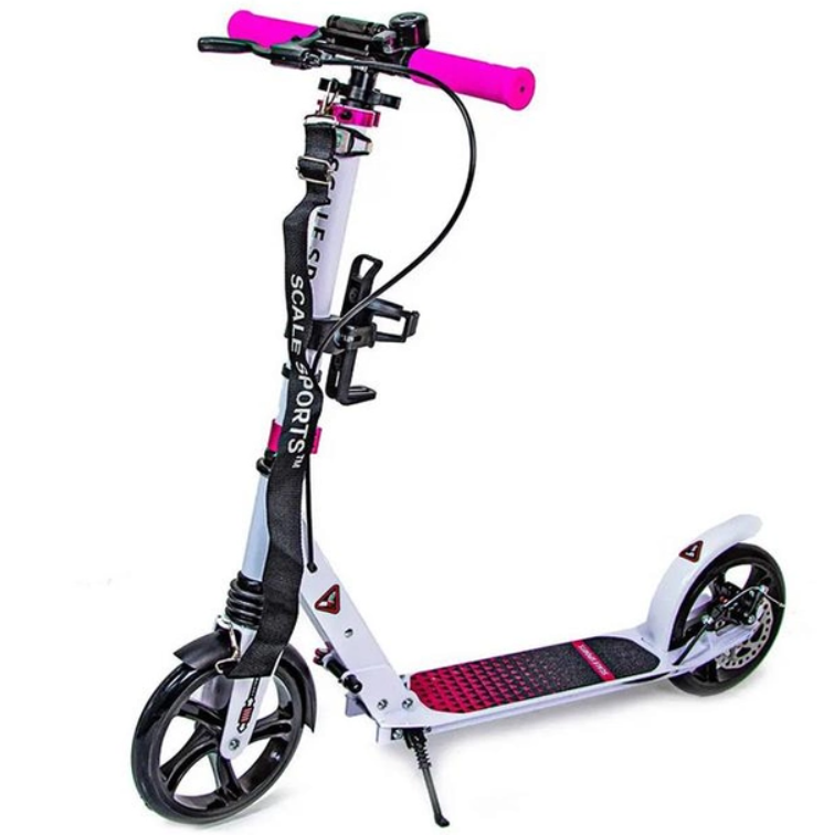 Міський двоколісний самокат "Scooter Scale Sports SS-12 2060620176" з дисковим гальмом (Білий)