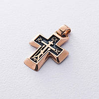 Золотий хрестик із чорнинням Врятуй та зберіг п02018 Онікс MN, код: 6731902
