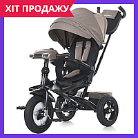 Велосипед коляска детский трехколесный с ручкой Turbo Trike MT 1007-5 бежевый