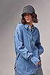 Джинсова сорочка жіноча на ґудзиках — синій колір, M (є розміри), фото 4