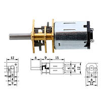Мотор редуктор микро моторчик 12GAN20 1000 об/мин 12В hm