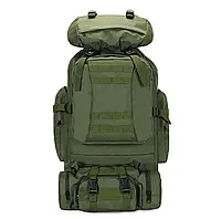 Водонепроницаемый тактический рюкзак 4 в 1 Зеленый Урбан 80 л Рюкзак для путешествий
