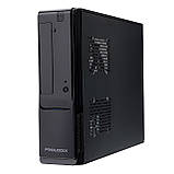 Корпус Prologix E100 Slim 400W 8cm, 2хUSB2.0, Black Black DS, фото 6