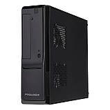 Корпус Prologix E100 Slim 400W 8cm, 2хUSB2.0, Black Black DS, фото 8