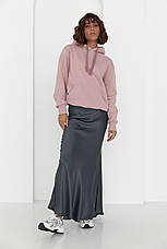 Жіноче тепле худі з кишенею спереду — лавандовий колір, M/L (є розміри), фото 3