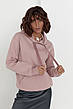Жіноче тепле худі з кишенею спереду — лавандовий колір, M/L (є розміри), фото 3