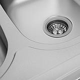 Накладна кухонна мийка Platinum 8060D Satin 0,6 мм, фото 9