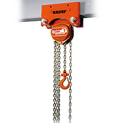 Ручна ланцюгова шестерна таль HADEF 24/12 HR+HH з візком, г/п від 0,5 до 10 тонн