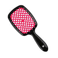 Щетка Superbrush Small чёрная с малиновой Janeke