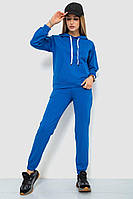 Женский спортивный костюм цвет электрик Синий спорт костюм для девушек с капюшоном