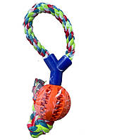 Мяч на канате для собак Мяч на веревке для собаки Плетеная игрушка для собак TRIXIE игрушки для собак MFLY