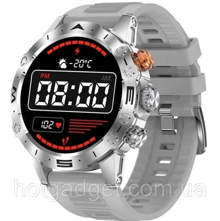 Смарт годинник Lige MT43 Pro Silver Silicon (дзвінки, пульсоксиметр)