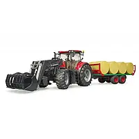 Bruder Case iH 300 CVX тягач с погрузчиком и прицепом (7300032)