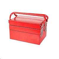 Ящик для инструментов металлический, 330 мм, 3 яруса, 5 отделений MASTERTOOL Красный (2000002821977)