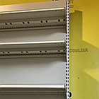 Односторонні торгові стелажі INTRAC 2100x1000 з металевими посиленими полицями для магазина, фото 3