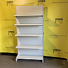 Односторонні торгові стелажі INTRAC 2100x1000 з металевими посиленими полицями для магазина, фото 2