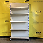 Односторонні торгові стелажі INTRAC 2100x1000 з металевими посиленими полицями для магазина, фото 4