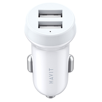 Автомобільний зарядний пристрій для Havit HV-CC2008 2 USB білий