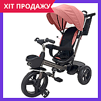 Детский велосипед с родительской ручкой трехколесный Turbo Trike MT 1001-7