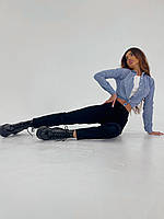 Зручні сірі жіночі джинси мом з високою талією на весну, трендові джинсові штани слоучі для дівчат