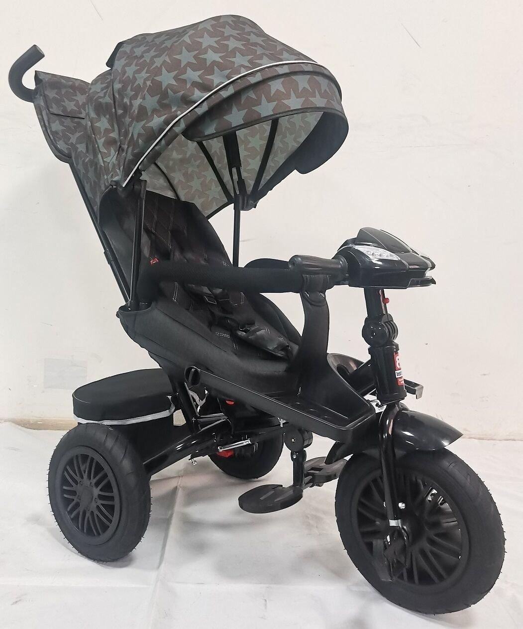 Дитячий триколісний велосипед BestTrike Perfetto 8066 / 107-10 графіт батьківська ручка, фото 1