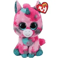 Ty Шапка Beanie Boos Gumball Unicorn талисман розово-голубая 15 см (6801283)