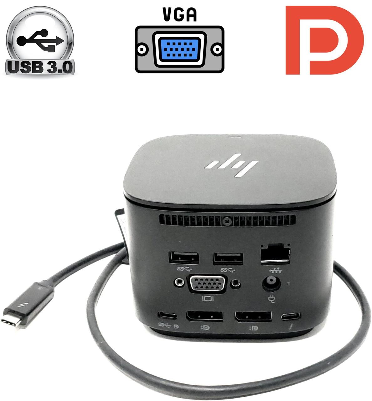 Док-станция HP Thunderbolt Dock G2 HSN-IX01 / USB Type-C / VGA, DisplayPort / USB 3.0, Thunderbolt / Gigabit - фото 1 - id-p2151815715
