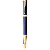 Ручка перьевая Parker Ingenuity Blue Lacquer GT FP F в подар.футляре