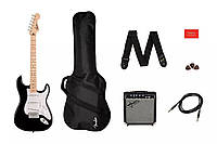 Гитарный набор SQUIER by FENDER SONIC STRATOCASTER PACK MN BLACK