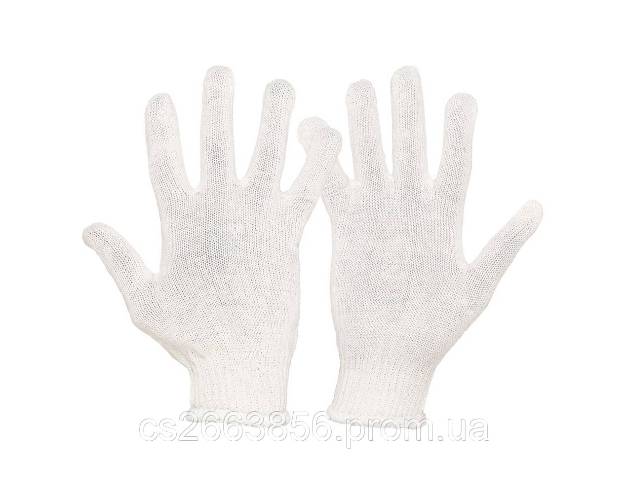Рукавички трикотажні MASTERTOOL УНІВЕРСАЛ 70% бавовна/30% поліестер 10 кл 2 нитки 32 гр білі 83-0305