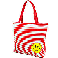 Женская пляжная тканевая сумка (3DETAL1813-2) 42х34х8 см Valiria Fashion Красный (2000001456415)