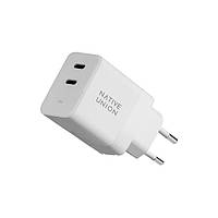 Зарядний пристрій Native Union Fast GaN Charger PD 35W Dual USB-C Port White (FAST-PD35-WHT-EU)