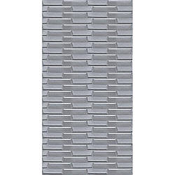 R034-5-3 Панель стінова в рулоні 3D 700 мм*3,08 мм*5мм OBLIQUE BRICKS (Облицева цегла) SILVER (D) SW-00001760