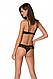 Еротичний комплект Passion DOLLY SET, XXL/XXXL, black, з відкритими чашками, фото 3