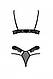 Еротичний комплект Passion DOLLY SET, XXL/XXXL, black, з відкритими чашками, фото 5