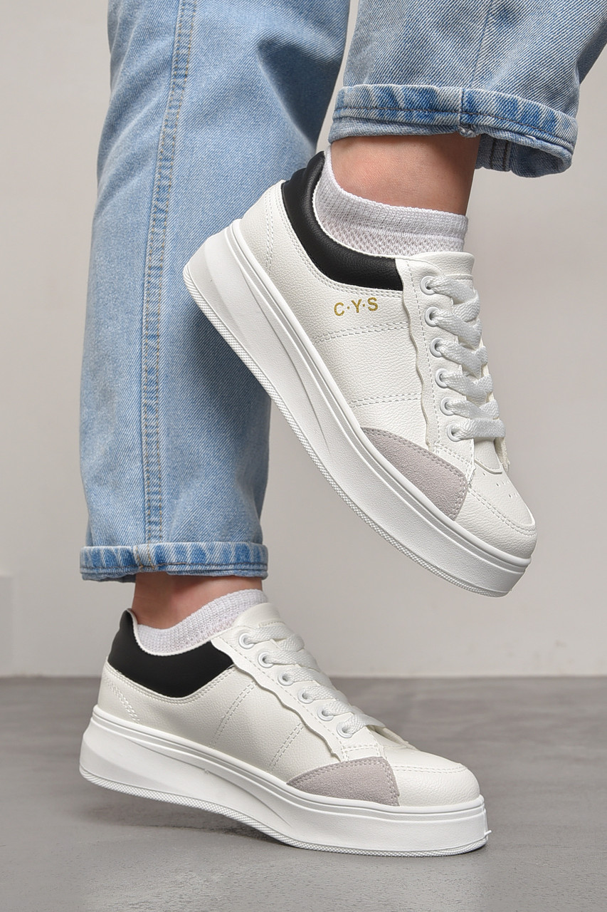 Кросівки жіночі білого кольору р.38 176679T Безкоштовна доставка, фото 1