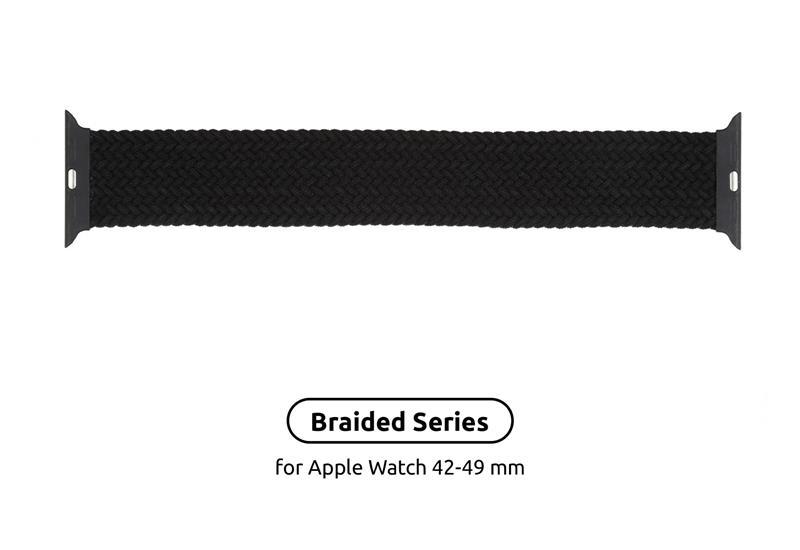 Ремінець Armorstandart Braided Solo Loop для Apple Watch 42mm/44mm/45mm/49mm Charcoal Size 8 (160 mm) Dshop