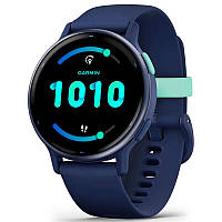 Смарт-годинник Garmin Vivoactive 5 Metallic Navy Aluminum Bezel with Navy Case and Silicone Band Dshop