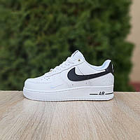 Жіночі кросівки | Nike Air Force 1 AF-1`82 | білі з чорним | шкіра, :37